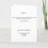 Eukalyptusgrün Foto elegantes Beerdigungsprogramm Dankeskarte (Rückseite)