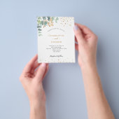 Eukalyptusgrün Gold Einladung zur Hochzeit Flyer (Gruppe)