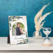 Eukalyptusgrün Goldmedaille Glitzer Foto Hochzeit Fotoplatte (Seite)