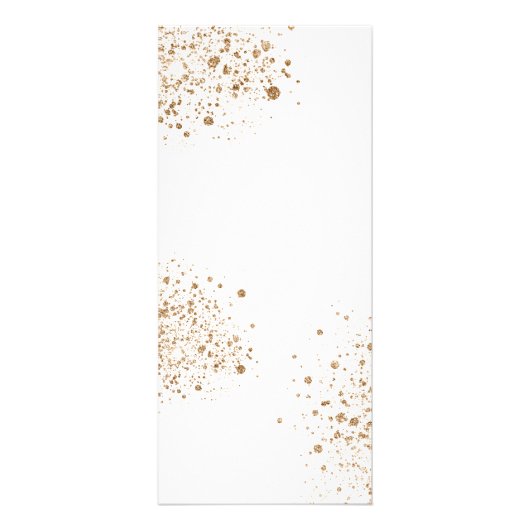 Eukalyptusgrün, Hochzeitmenü, Goldmedaille Glitzer Werbekarte (Hinten)