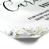 Eukalyptusgrün Präzekkulentes Rezept-Schild Poster (Ecke)