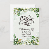 Eukalyptusgrün Save the Date Einladung (Vorne/Hinten)