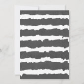 Eukalyptusgrün Schwarz-weiß, modern Einladung (Rückseite)