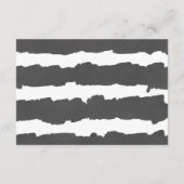 Eukalyptusgrün Schwarz-weiße Hochzeit RSVP Begleitkarte (Rückseite)