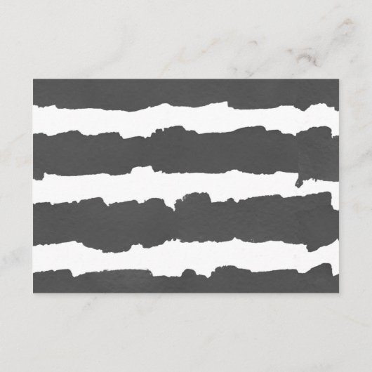 Eukalyptusgrün Schwarz-weiße Hochzeit RSVP Begleitkarte (Rückseite)