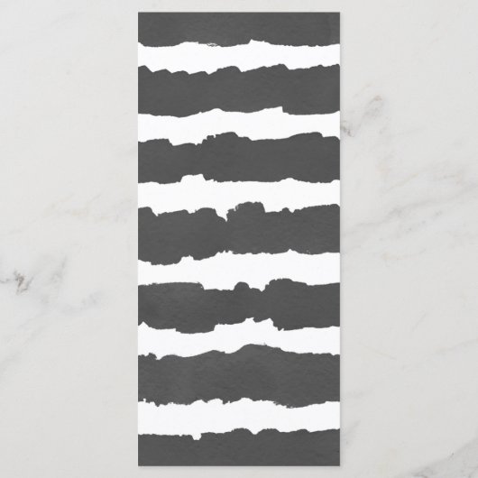 Eukalyptusgrün Schwarz-weißes Menü Programm (Rückseite)