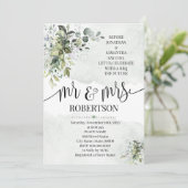 Eukalyptusgrün sukkulent, bevor ich dusche einladung (Stehend Vorderseite)