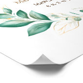 Eukalyptusgrün, zart Baby Birth Poster (Ecke)