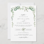 Eukalyptushochzeit Einladung (Vorderseite)