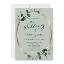 Eukalyptuskalligrafie auf einer Hochzeit