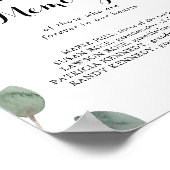 Eukalyptuskalligrafie im Zeichen des liebenden Ged Poster (Ecke)