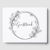 Eukalyptuskranz, einfache Linienart Gästebuch (Rückseite)