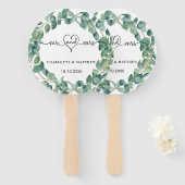 Eukalyptuskranz-Hochzeit Fächer (Vorne und Hinten)