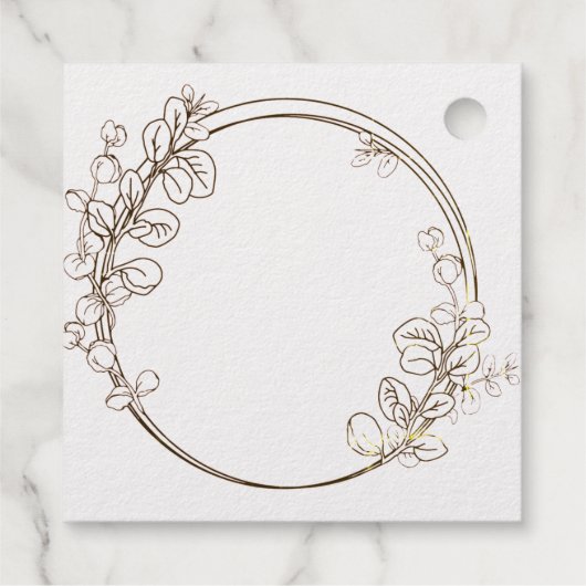 Eukalyptuskranz - personalisierter Text Geschenkanhänger (Rückseite)