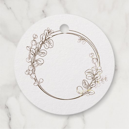 Eukalyptuskranz - personalisierter Text Geschenkanhänger (Rückseite)