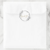 Eukalyptuskranz - personalisierter Text Runder Aufkleber (Tasche)