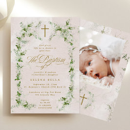 Eukalyptuskreuz im Foto der Taufe der Waadtländer Einladung