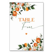 Eukalyptusorangen Zitrus Tischnummer Vier (Vorderseite)