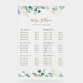 Eukalyptuspreisliste Acrylschild (Vorderseite)