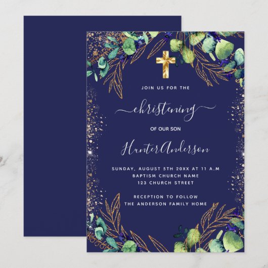 Eukalyptuswein weich einladung (Vorne/Hinten)