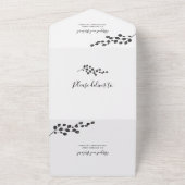 Eukalyptuszweig-Winterhochzeit All In One Einladung (Außenbereich)