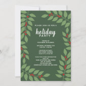 Eukalyptuszweige Holiday Party Einladung (Vorderseite)