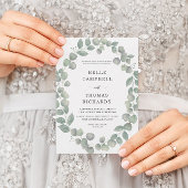 Eukalyputus Dusty Blue Wedding Einladung