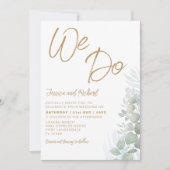 Eukalyputus-Heiratsschwanz Einladung (Vorderseite)