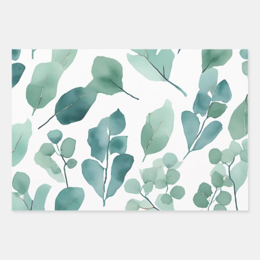 Eukalytusbecher Geschenkpapier Set (Vorderseite 3)