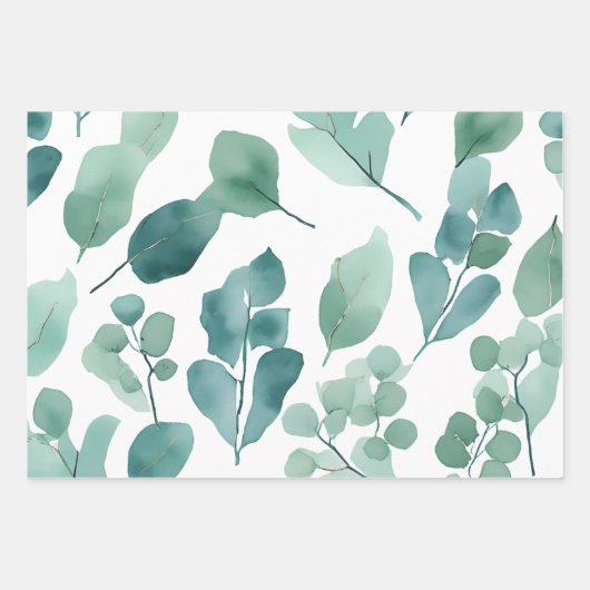 Eukalytusbecher Geschenkpapier Set (Vorderseite)