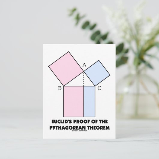 Euklids Beweis des pythagorischen Theorem Postkarte (Stehend Vorderseite)