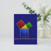Euklids Beweis des pythagorischen Theorem. Postkarte (Stehend Vorderseite)
