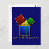 Euklids Beweis des pythagorischen Theorem. Postkarte (Vorne/Hinten)