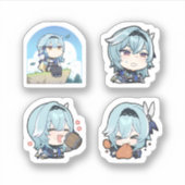 Eula Genshin Impact 4er Sticker Sheet Extra Pac (Vorderseite)
