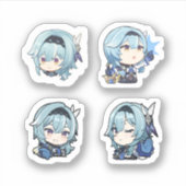 Eula Genshin Impact 4er Sticker Sheet Extra Pac (Vorderseite)