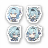 Eula Genshin Impact 4er Sticker Sheet Extra Pac (Vorderseite)