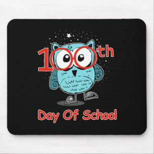 Eule 100. Schultag 100 Tage intelligentes T-Shirt Mousepad