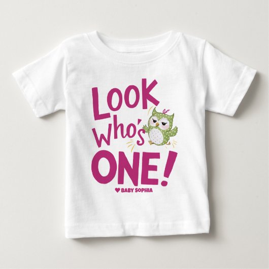 Eule 1. Geburtstag Baby T-shirt (Vorderseite)