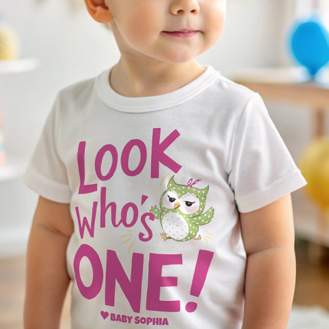 Eule 1. Geburtstag Baby T-shirt (Von Creator hochgeladen)