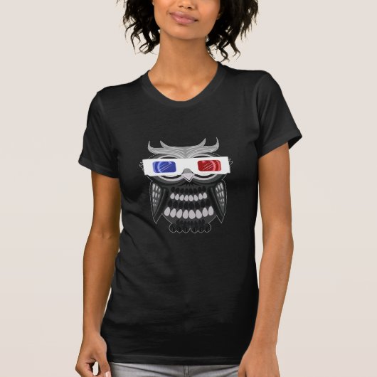 Eule - 3D-Brille T-Shirt (Vorderseite)