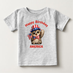Eule (4h) Patriotisches Kinder T-Shirt