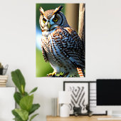 Eule | AI Art Poster (Heimbüro)