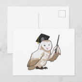 Eule als Lehrer mit Zeigestock Postkarte (Vorne/Hinten)