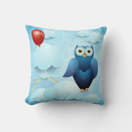 Eule am Himmel Kissen