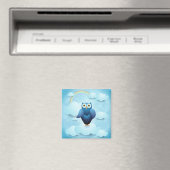 Eule am Himmel Magnet (In Situ (Geschirrspüler))