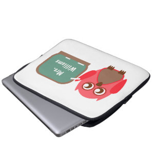 Eule an der Tafel-Elektronik-Tasche für Lehrer Laptopschutzhülle
