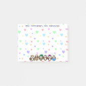 Eule anders - Eule identisch Post-it Klebezettel (Vorderseite)