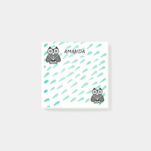 Eule Aquarell Design angepasste Post Notiz