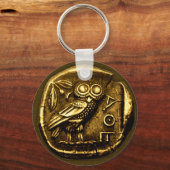 Eule auf alter griechischer Münze Schlüsselanhänger (Vorderseite)