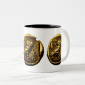 Eule auf altgriechischer Münze Zweifarbige Tasse (VorderseiteRechts)
